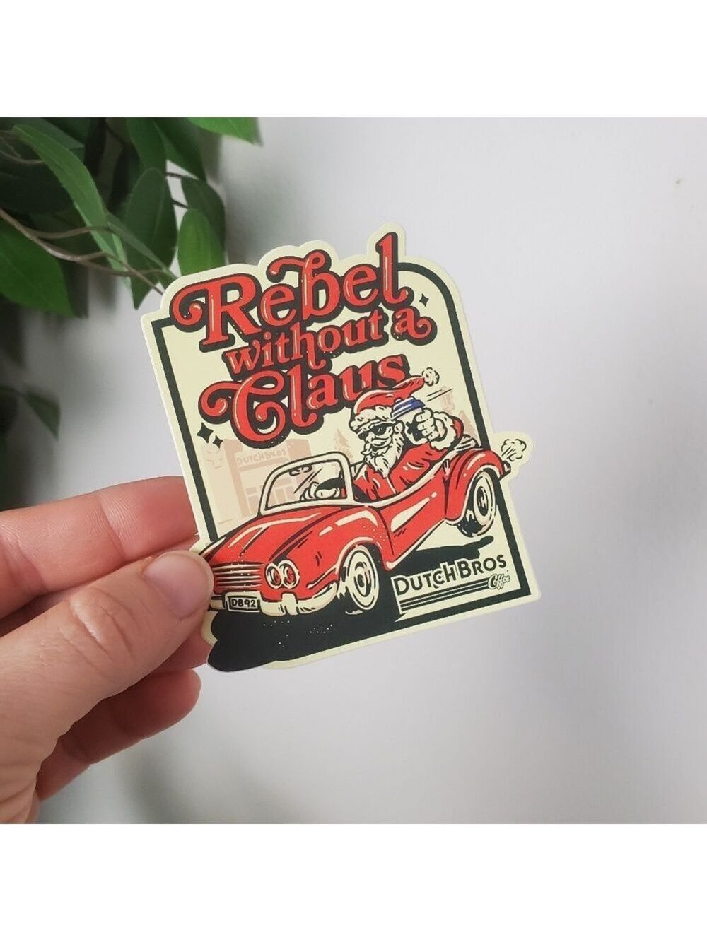 Dutch Bros Christmas Santa Claus Sticker 2023 Exclusive